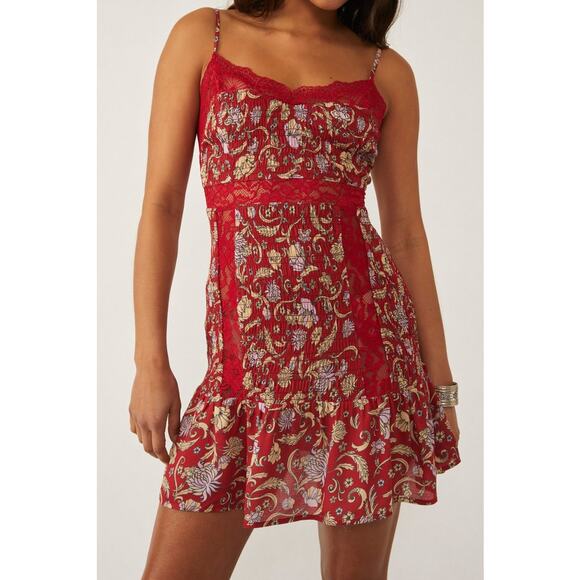 Free People Last Night Mini Slip Dress NWT - Picture 1 of 6